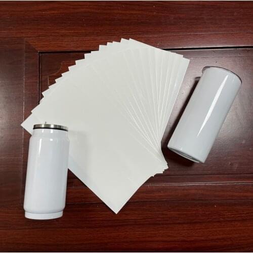 XHL-SUB200280 White Sublimation Shrink Film Sleeve Shrink Wrap for Skinny Tumbler Or Sublimation Business Card Blanks