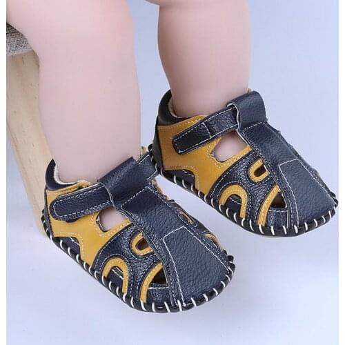 1 Pair Infant Shoes Footprint Pattern Sole Anti-skid Breathable Baby Unisex Closed Toe Sandals Summer Fashion Accessories