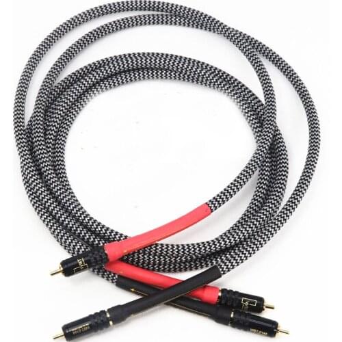 1 pair Hifi WBT-0144 Gold Plated RCA plugs QED Signature OFC Silver-Plated Interconnect RCA Cable