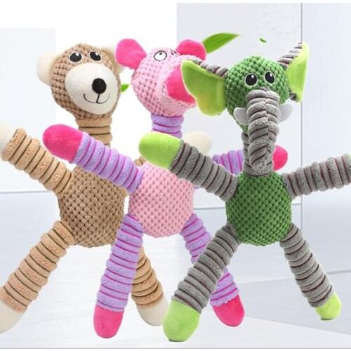 1pc Pet Dog Toys Cartoon Animal Dog Chew Toys Durable Braided Bite Resistant Puppy Molar Cleaning Teeth Cotton Rope Toy