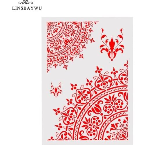 1PC Layering Stencils Template Walls Painting Scrapbooking Stamping Craft DIY Upper and Lower Crown Spray Pattern Mold Stencils