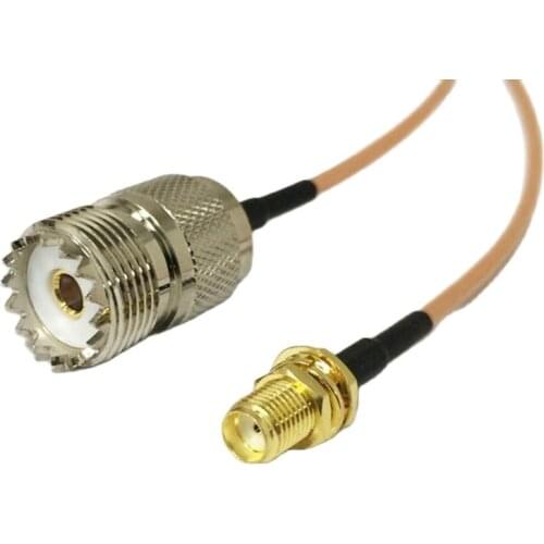 1PC New RG316 Coaxial Cable Pigtail SMA Female To UHF Jack SO239 Connector 15CM 6inch Adapter
