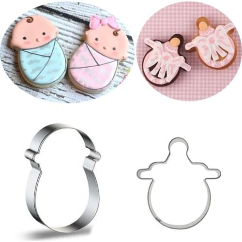 1pcs patisserie reposteria Newborn Baby Nipple Stainless Steel Cookie Cutter Metal Fondant Cake Decor Tools Pastry Biscuit Mould