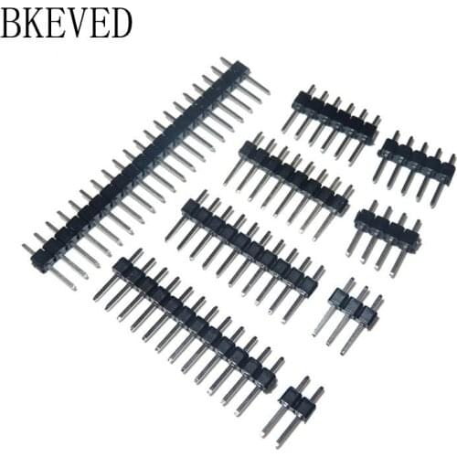 10Pcs 2.54mm Single Row Male 2~40P PCB Board Pin Header Connector Strip Pinheader 2/3/4/5/6/8/10/12/15/20/40Pin For Arduino