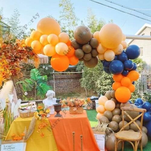 164Pcs Adult Kid Baby Shower Birthday Party Balloon Decoration Cream Peach Apricot Orange Latex Globos Arch Kit Wedding Decor