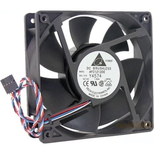 2 pieces AFC1212DE 120*120*38mm 12cm DC 12V 1.6A PWM 4-line Control Air Fan