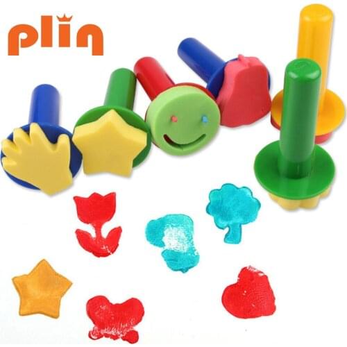 Children Painting Graffiti Sponge Roller Brush Paint Kids Drawing School Supplies Nursery Art Craft Early Education Stationery