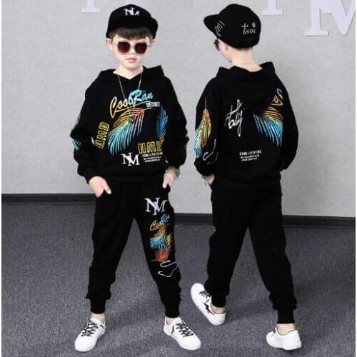 Children Clothing Sets For Boys Long Sleeve Sports Suits Spring Autumn Kids Tracksuits Teenage Boys Hip Hop Costumes 10 12 Years