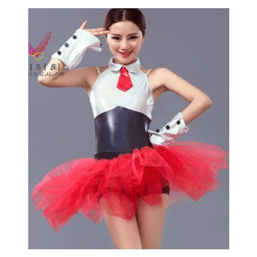 Red jazz tap tutu kids children princess Ballet Dance Tutu Girls Ballet Dancing Dress ballet leotard with tie bow