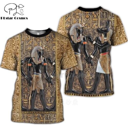 All Printed Mysterious retro ancient Horus Egypt totem 3d t shirts tshirt tees summer funny Harajuku short sleeve streetwear-1