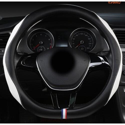 KAHOOL Leather Car Steering Wheel Cover For Renaults Duster Megane 2 3 koleos Logan sandero Scenic 2