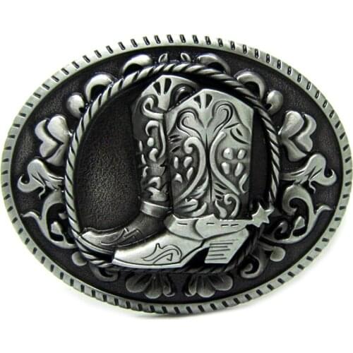 Cowboy Boots Belt Buckle Metal Western Country American Horse Riding Buckle