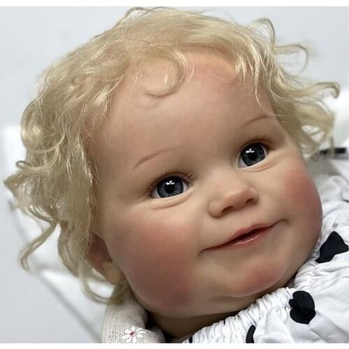 22inch Reborn Baby Doll Super Cute High-grade Painted Childrens Newborn Toy Soft Vinyl Silicone Boneca Renascida Brinquedo