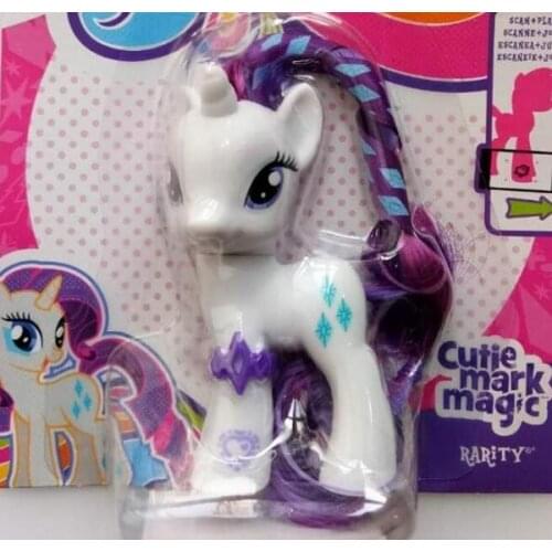 Little Cute Horse Model Anime Classic Toys for Girls Twilight Sparkle Apple Jack Rarity Fluttershy 7CM