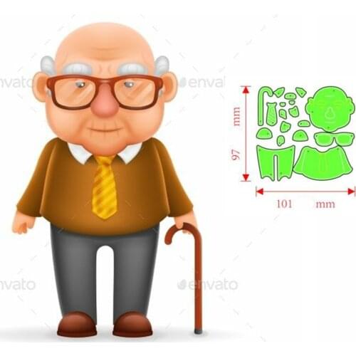 Metal Cutting Dies Old grandfather DIY Scrapbooking Paper Cards Decorative Craft Embossing