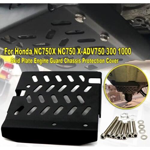 For Honda NC750X nc750 X-ADV750 300 1000 Stainless Steel Front Engine ShIeld Skid Plate Specific Engine Shield Screws Mounting