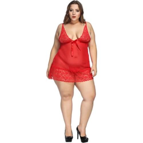 Plus Size Women White Sexy Lingerie Lace Babydoll Chemise Porno Sex Underwear Dress Erotic Lingerie Sexy Costumes women apparel