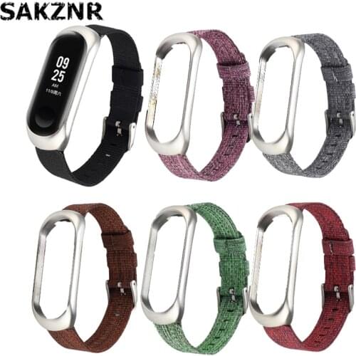 Nylon Watch Strap for Mi Band 5 4 3 Bracelet Straps for Xiaomi Miband 5 4 3 Bracelet for Mi Smart Band 5 Smartwatch Watchbands