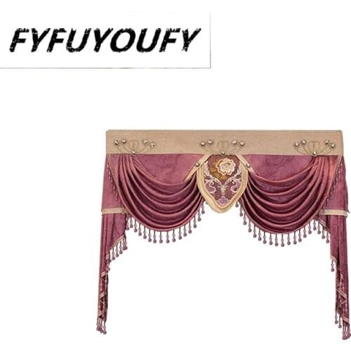 Luxury custom valance Used for curtains at the top (Buy VALANCE dedicated link/Not including Cloth curtain and tulle)