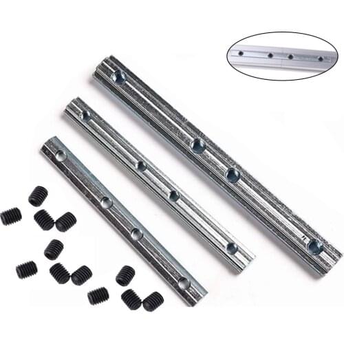 4pcs Link Connector Joint Aluminum Profile Length Extension Zinc Plated Fastener with Screws for 3030 Slot 8mm Aluminum Profile