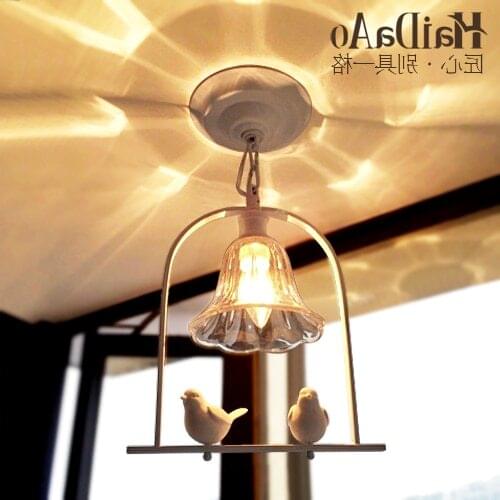 Modern Personality Art Corridor Balcony Corridor Lamp Porch Lamp Bar Bird Pendant Light lustre pendente