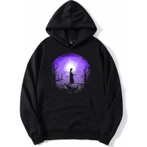 Samurai Champloo Mugen And Moon Hoodie Unisex Men Hoodies Hooded Sweatshirt Harajuku Streetwear