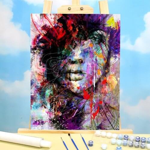 Woman Portrait Paint By Numbers Package Oil Paints 40*50 Canvas Painting Loft Picture For Children Handicraft For Drawing Art