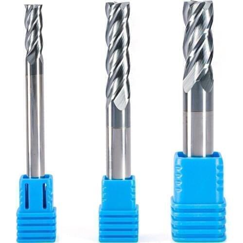 1pc hrc55 4 flutes tungsten carbide endmill metal Aluminum milling cutter cnc router bit 8mm 10mm long length end mill OVL 100mm