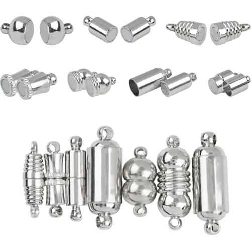 10pcs/lot High Quality Strong Magnetic Clasps For Bracelets Necklace Making Leather Cord End Caps Connectors For Jewelry Making