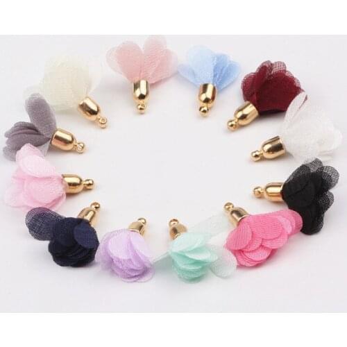 100Pcs/Lot Mix Color Silk Satin Tassel Charms Pendant Necklace Earrings Findings Tassels for Jewelry DIY Handmade Materials