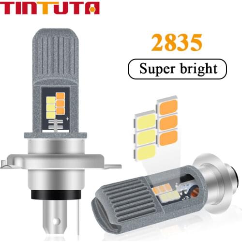 12V-80V Motorcycle Headlight H4 LED Moto H6 BA20D P15D LED Bulbs NEW 3030 White Yellow Hi Lo Lamp Scooter Accessories Fog Light