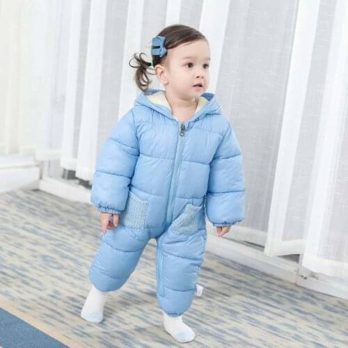 Baby Girl Clothes New Toddler Boy Winter Hooded Rompers Thick Warm Down Cotton Outfit Jumpsuit For Children Overall Baby Costume