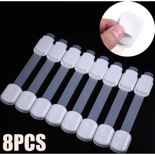 8pcs Child Safety Locks Cupboard Protection Baby Cabinet Drawer Safety Cabinet Locks For Furniture Hardware Tools