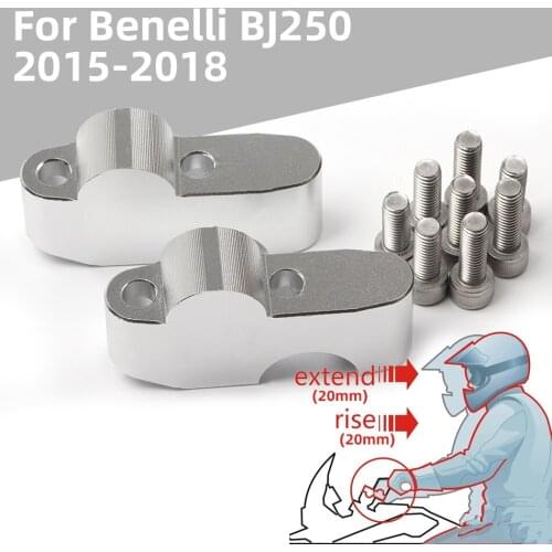 For Benelli BJ250 BJ 250 2015 2016 2017 2018 Motorcycle Accessories CNC Handlebar Bar Riser Adapter Increase Height Adapte