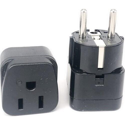 USA Plug Adapter High Quality 10A 250V EU Converter 2 Round Pin Socket USA US To EU Wall Socket AC Travel Adapter