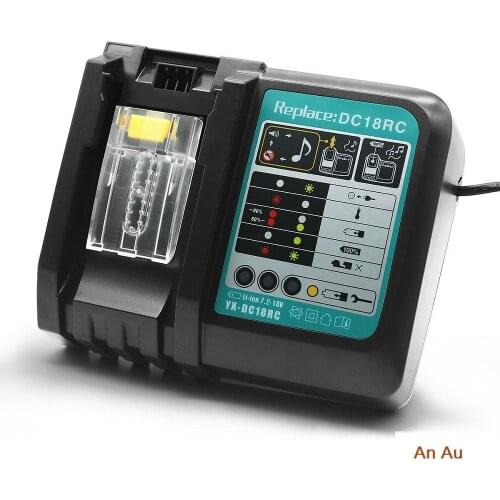 Fast Lithium-Ion Battery Charger For Makita DC18RC Fast Lithium-Ion Battery Charger 7.2-18V BL1815 BL1850 BL1830
