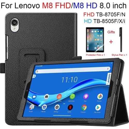 Case For Lenovo Tab M8 TB-8705F/N Case PU Leather Flip Stand Cover For Lenovo Tab M8 TB-8505 TB-8505F/X/I 8.0 inch Tablet Case