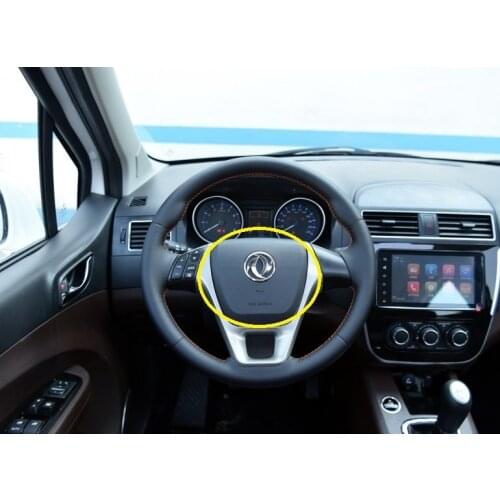 Black color steering wheel cover with LOGO for Chinese DONGFENG JOYEAR X3 auto car motor part