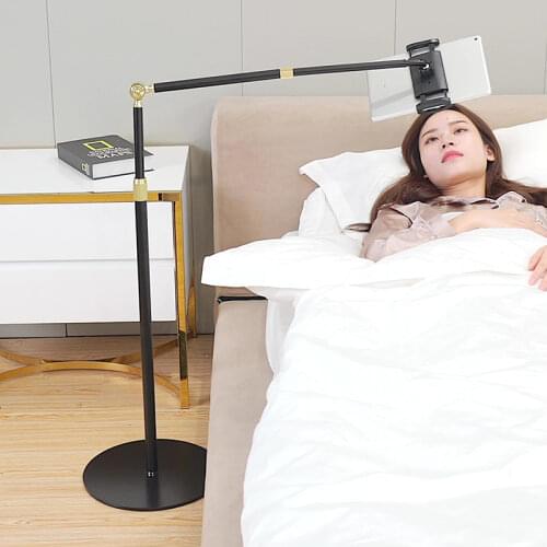 Long Arm Liftable Floor Tablet Phone Stand Holder for 5-13 Inch IPhone 12 X Samsung IPad Pro 12.9 Lounger Bed Desk Support Mount