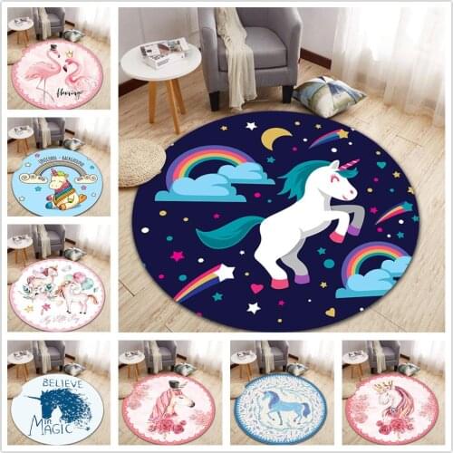 Childrens Christmas gift Mat/Rug Cartoon Series 3D Printing Round Carpet Kids Room Play Area Rugs Child Bedroom Decor Carpets