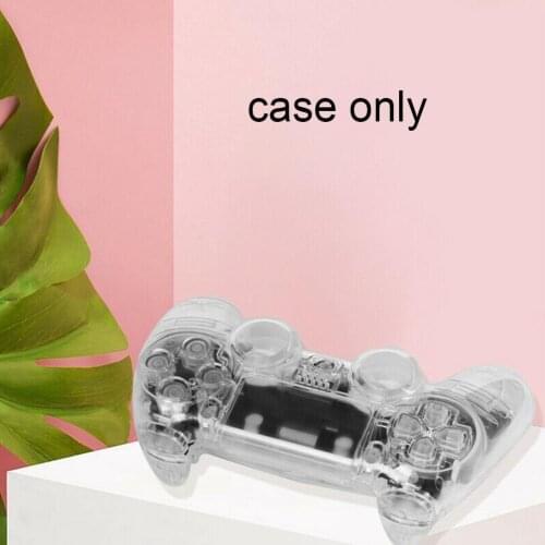 For PS4 V1 Controller Full Set Housing Case transparent Clear Shell Cover Replacement Buttons for Sony PlayStation 4 PS4