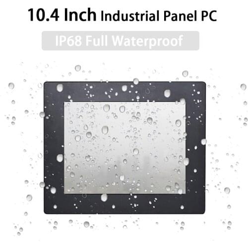IP68 Full Waterproof 10.4 Inch Industrial Panel PC ,Resistive Touch Screen,Windows 7/10/Linux,Intel J1900,[HUNSN DA18W]