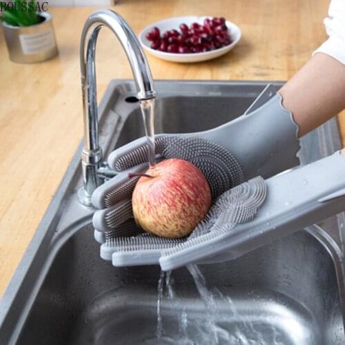 30cm long multifunctional creative silicone gloves kitchen cleaning anti-scald gloves cleaning dishes housework gloves
