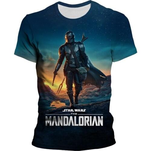 Men T-shirts With Short Sleeves Marvel The Mandalorian 3D Print Women T Shirts Summer Casual Harajuku Children Tee Tops