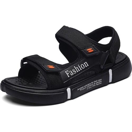 Men Summer Sandals Sports Beach Boots Hook & Loop Beach Toe Shoes Soft Sole Anti-Wear Non-Slip Male Casual Slippers 39-44 New