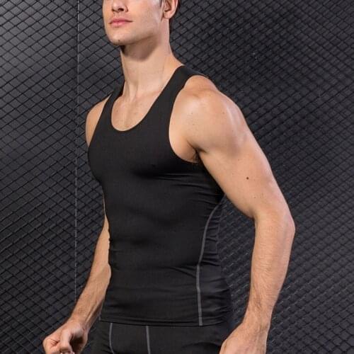 Mens Fitness Quick-Drying Vest with Classic Round Neck Breathable Comfortable to Wear Sweat-Absorbent for Daily Life SAL99