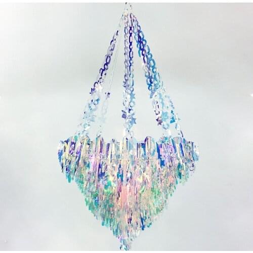 Neon colour film pendant neon film hang Christmas holiday party wedding decoration products