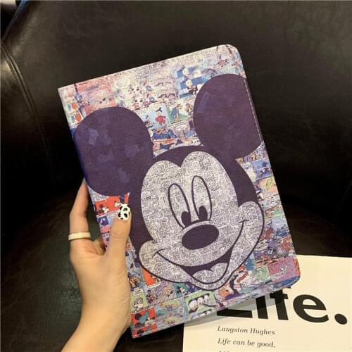 New 2021Disney Mickey Cover for IPad 10.2 2019 for IPad Mini 1 2 3 Case for 9.7 2017 2018 IPad Air 1 2 9.7 Tablet Soft Funda