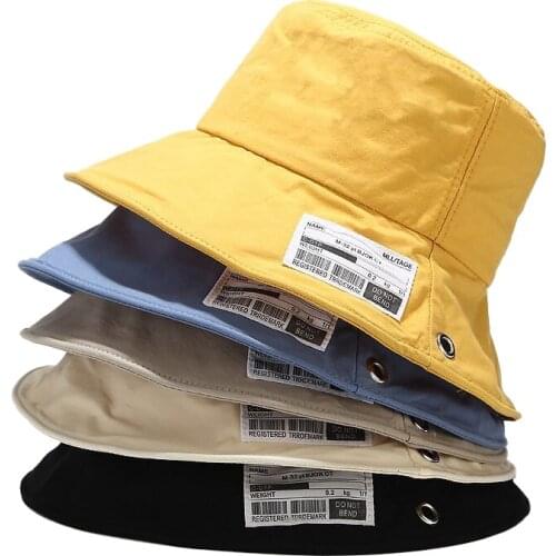 Fashion Harajuku Bucket Hats with Inscriptions Fisherman Hat Panama Bob Chapeau Men Women Outdoor Cotton Adult Unisex Casual Cap