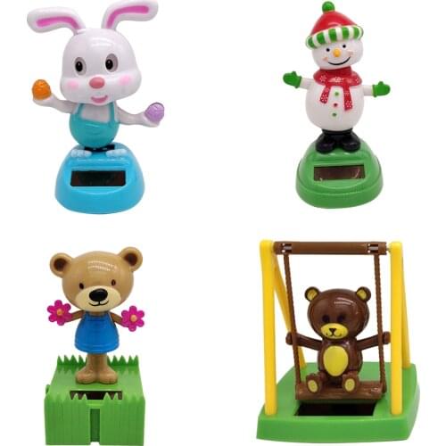 Bobblehead Solar Dancing Swing Bear, Bobble Dancer, Car Bobblehead Dashboard Accessories